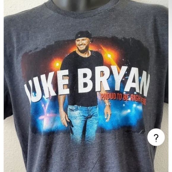Luke Bryan Proud 2 Be Right Here Tour Concert T-shirt 2-Sided  Next level size M - Picture 1 of 3